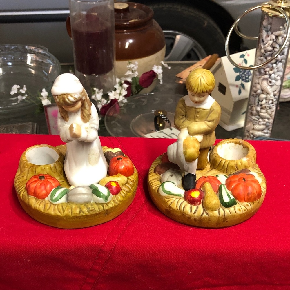Thanksgiving Pilgrim Candle Holders